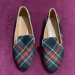 J. Crew Women's Plaid Tartan Flats - Red, Blue, Green